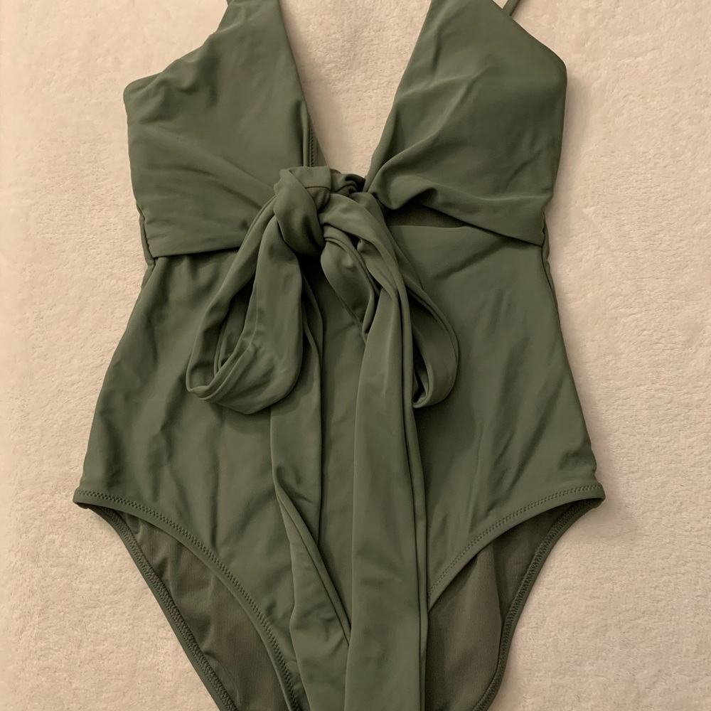 Aerie Olive Green One Piece Swimsuit